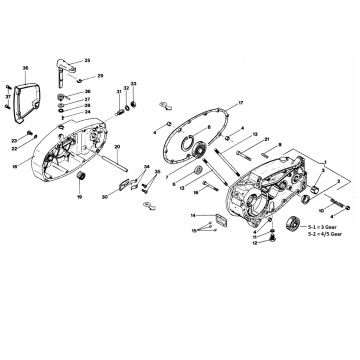 Carter - Coperchio frizione Zündapp 529-028 e 029