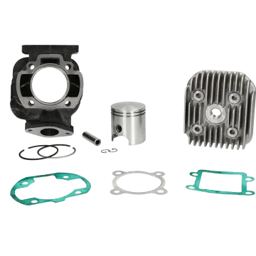 Cilindro con testata Minarelli verticale 70cc diametro 47mm attacco di scarico ovale/5 porte di lavaggio DR