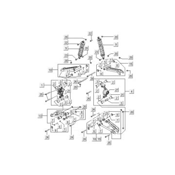 Braccio oscillante Kymco MXU 400 4T AC