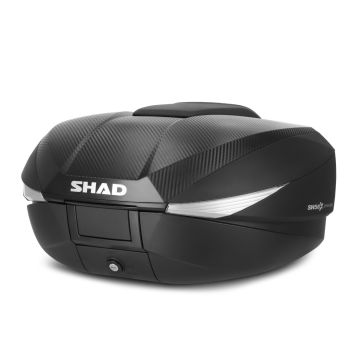 Bauletto regolabile in 3 posizioni 46-52-58 litri nero/carbonio SH58X SHAD (2 caschi) con slitta