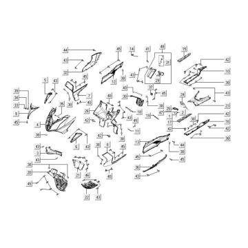 Carene anteriore Kymco Downtown 300i 4T LC bianco