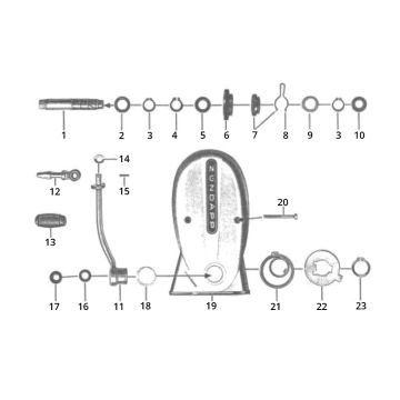 Coperchio kick starter Zündapp GTS 50 517-39L0