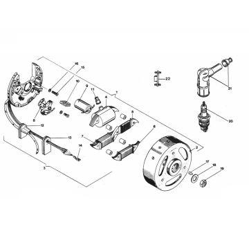 Accensione - Statore - Volano Zündapp GTS 50 529-022 tm 029