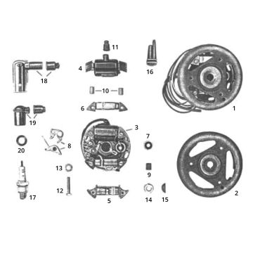 Accensione - Statore - Volano Zündapp GTS 50 517-40L5