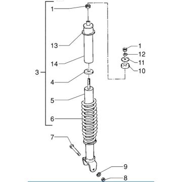 Ammortizzatore Piaggio Zip RST 50 2T AC