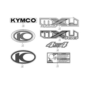 Emblemi – Adesivi – Logo Kymco MXU 400 4T AC