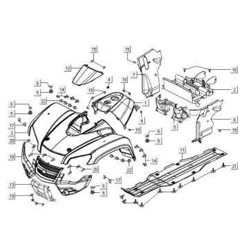 Coperchio anteriore MXU 400