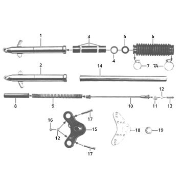 Forcella anteriore Zundapp GTS 50 517-40L5