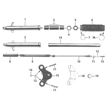 Forcella anteriore Zundapp GTS 50 517-40L0