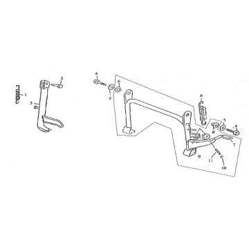 Cavalletto centrale - Cavalletto laterale Neco Borsalino 125 4T AC