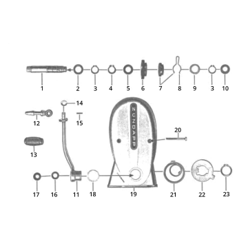 Coperchio kick starter - Ricambi kick starter Zündapp GTS 50 517-40L5