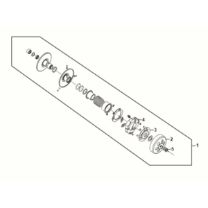 Driven pulley assy Sym Fiddle IV 125i AC CBS E5 2020-2021