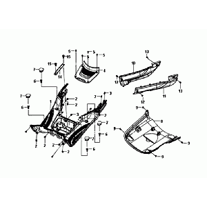 Copertura del telaio della pedana Sym Fiddle III marrone opaco (BR-497U)