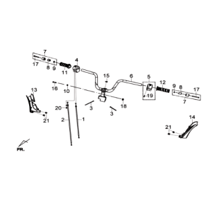 Leve sterzo e freno KPL. L/R Sym Joymax 300I ABS E3 2014-2016