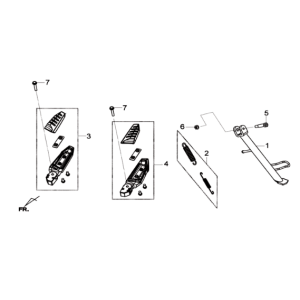 Cavalletto centrale/cavalletto laterale Sym Joymax 300I ABS E3 2014-2016