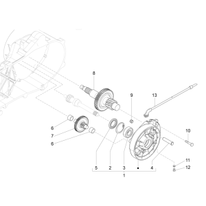 Ingranaggio - Trasmissione Vespa Sprint 50 4 tempi IGET 3V Euro 4