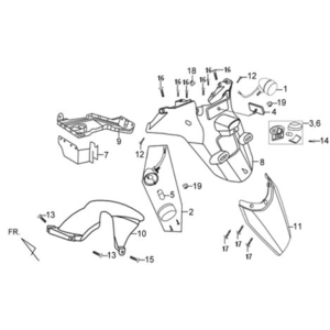 Parafango posteriore Sym X'PRO 125