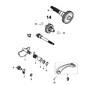 Denti - Kickstarter Peugeot New Vivacity 50 2 tempi AC blu scuro