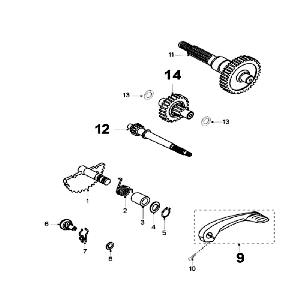 Denti - Kickstarter Peugeot Speedfight 3 50 2 tempi AC Blue