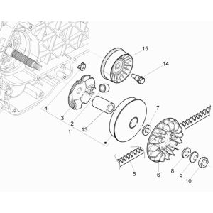 Variatore a cinghia trapezoidale Piaggio MP3 300 ie LT Business - Sport (con e senza ABS) 2016-2018