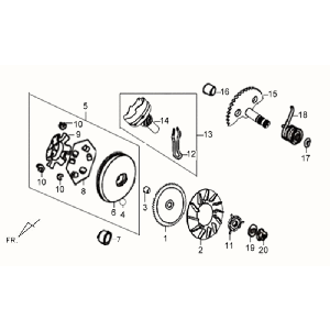 Variatore - Asse Kickstarter Sym Fiddle White WH8018P