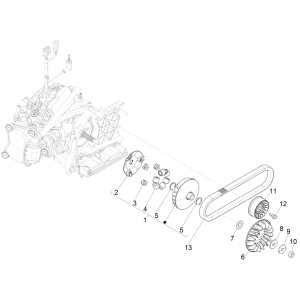 Variatore a cinghia trapezoidale Piaggio Beverly 300 4V HPE ABS Euro 5 2021-2022