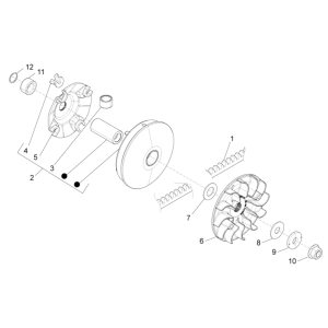 Variatore a cinghia trapezoidale Piaggio MP3 350 Maxi Sport ABS Euro 4 2018-2020