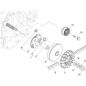 Variatore a cinghia trapezoidale Vespa GTS 250 ie ABS 2005-2009
