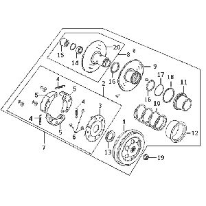 Variatore a cinghia trapezoidale Sym DD50 blu