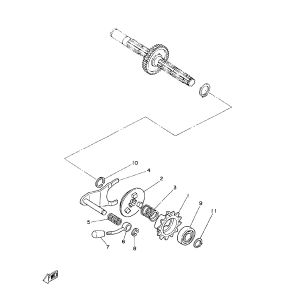 Aandrijving fietsinrichting Yamaha FS1