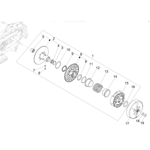 Frizione Piaggio Beverly 300 4V HPE ABS Euro 5 2021-2022