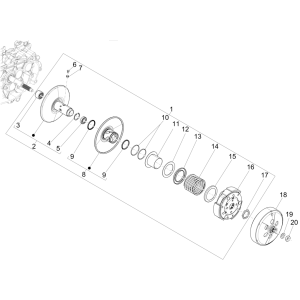 Frizione Piaggio Medley 150 IE ABS Euro 4 2016-2020