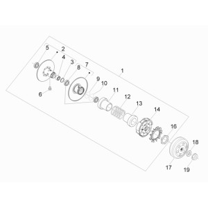Frizione Piaggio MP3 300 LT Sport 2009-2014