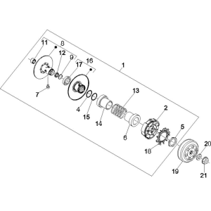 Frizione Vespa GTS 250 ie 2005-2009 (con ABS)