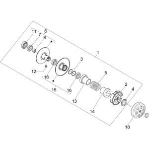 Frizione - Scatola frizione Vespa LXV 50 2 tempi