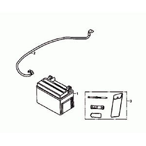 Batteria - Set di attrezzi Sym Orbit II Euro 4 grigio opaco