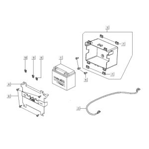 Batteria Kymco Downtown 300i grigio scuro