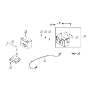 Batteria Kymco Xciting 400i nero opaco