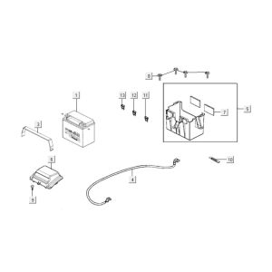 Batteria Kymco Xciting 400i nera perlata