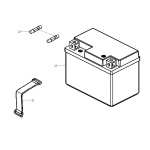 Batteria Kymco Super8 Street 50i Euro 4 grigio opaco