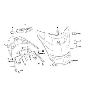 Portapacchi posteriore - Maniglia passeggero Viraggio Intelli 4 tempi