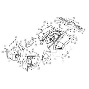 Rivestimento posteriore - Parafango posteriore Kymco MXU 300R