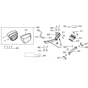 Luce posteriore - Parafango posteriore Vom Riva Sport pantone blue