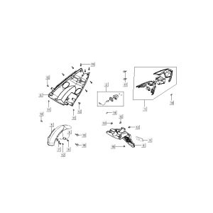 Fanale posteriore - Parafango posteriore Kymco Super8 50 4 tempi 2009 → Blu