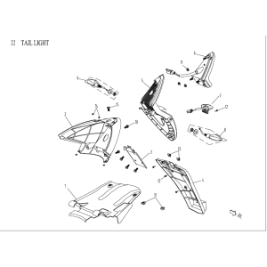 Fanale posteriore e indicatori di direzione AGM Venom neri