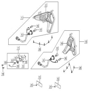 Fanale posteriore Kymco MXU 500