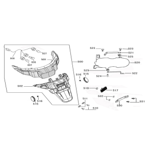 Luce posteriore - Parafango posteriore AGM Star 50 crema terra