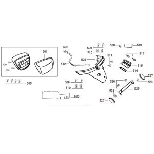 Luce posteriore - Parafango posteriore AGM VX 125 argento
