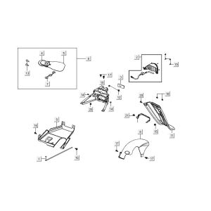 Fanale posteriore - Parafango posteriore Kymco Agility FR 12" 4 tempi Euro 4 bianco
