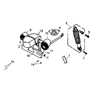 Fanale posteriore - Ammortizzatore Sym Allo (WH871) champagne